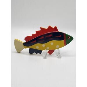 Vintage Colorful Fish Hair Barrette Large Resin Figural Novelty Statement
